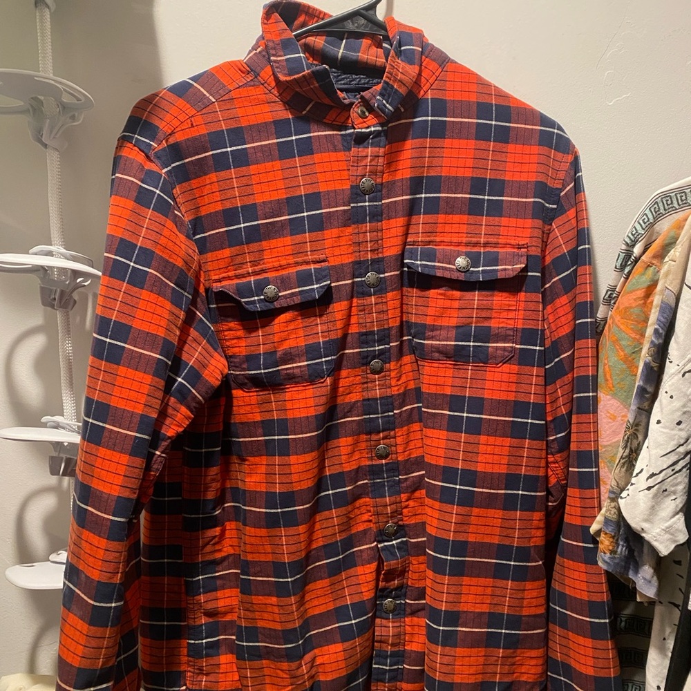 The North Face orange and Blue Lightweight Shirt Jacket